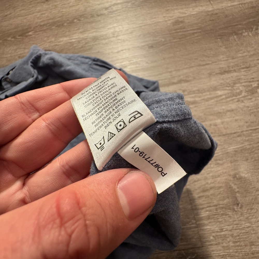 TravisMathew Flannel Shirt Mens XL Blue Cotton Workwear Outdoors Heritage Preppy - Picture 6 of 9